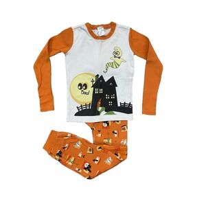 Vtg Y2K 9os Gymboree Pajama Set Size 7 100% Cotton Halloween Long Sleeve
